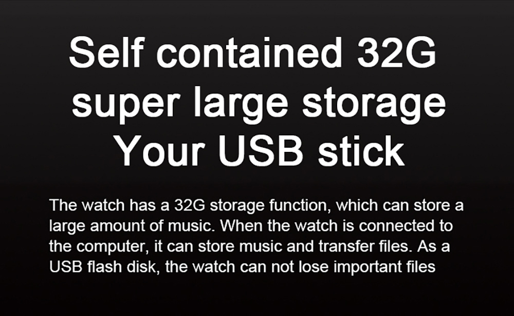 Aipower W28 3-in-1 Smartwatch with Wireless Earbuds MP3 Player - Black