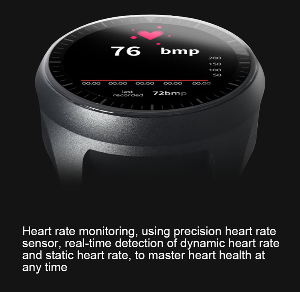 Aipower W28 3-in-1 Smartwatch with Wireless Earbuds MP3 Player - Black