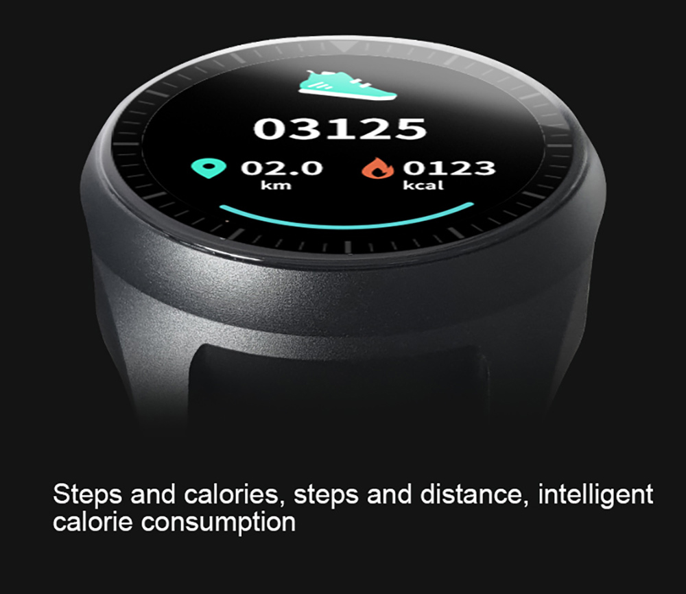 Aipower W28 3-in-1 Smartwatch with Wireless Earbuds MP3 Player - Black