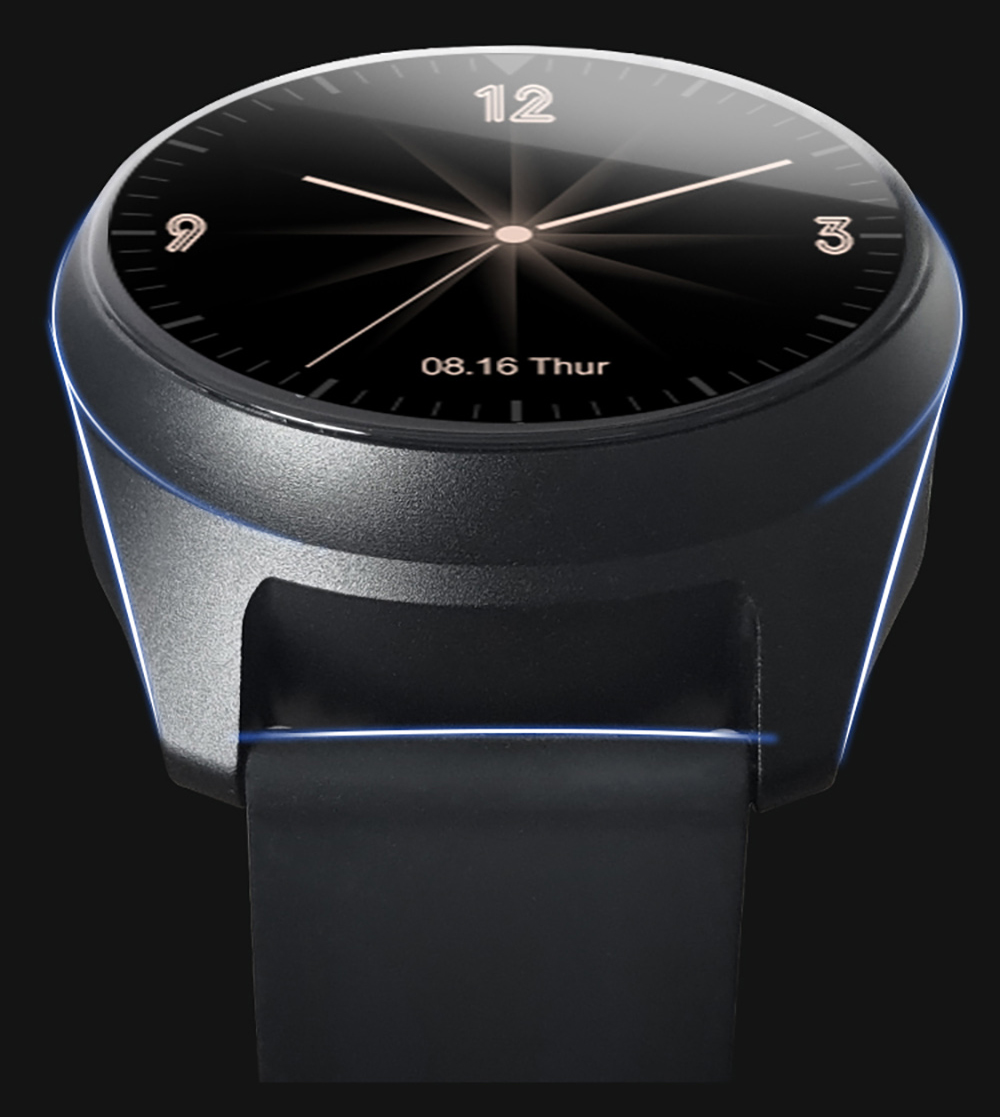 Aipower W28 3-in-1 Smartwatch with Wireless Earbuds MP3 Player - Black