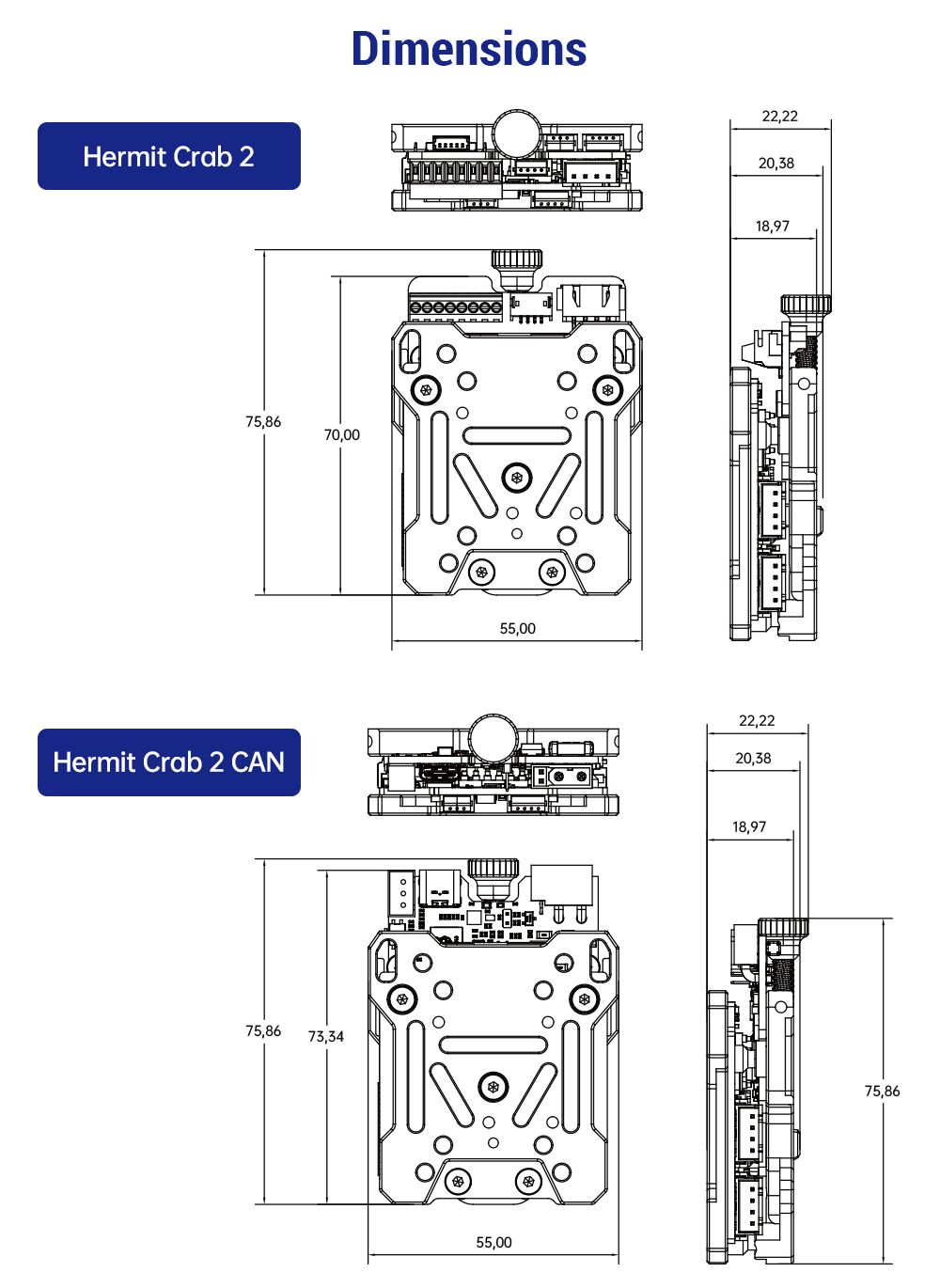 BIQU Hermit Crab V2.0 Quick Change Extruder Hotend Tool for 3D Printing - Standard Version