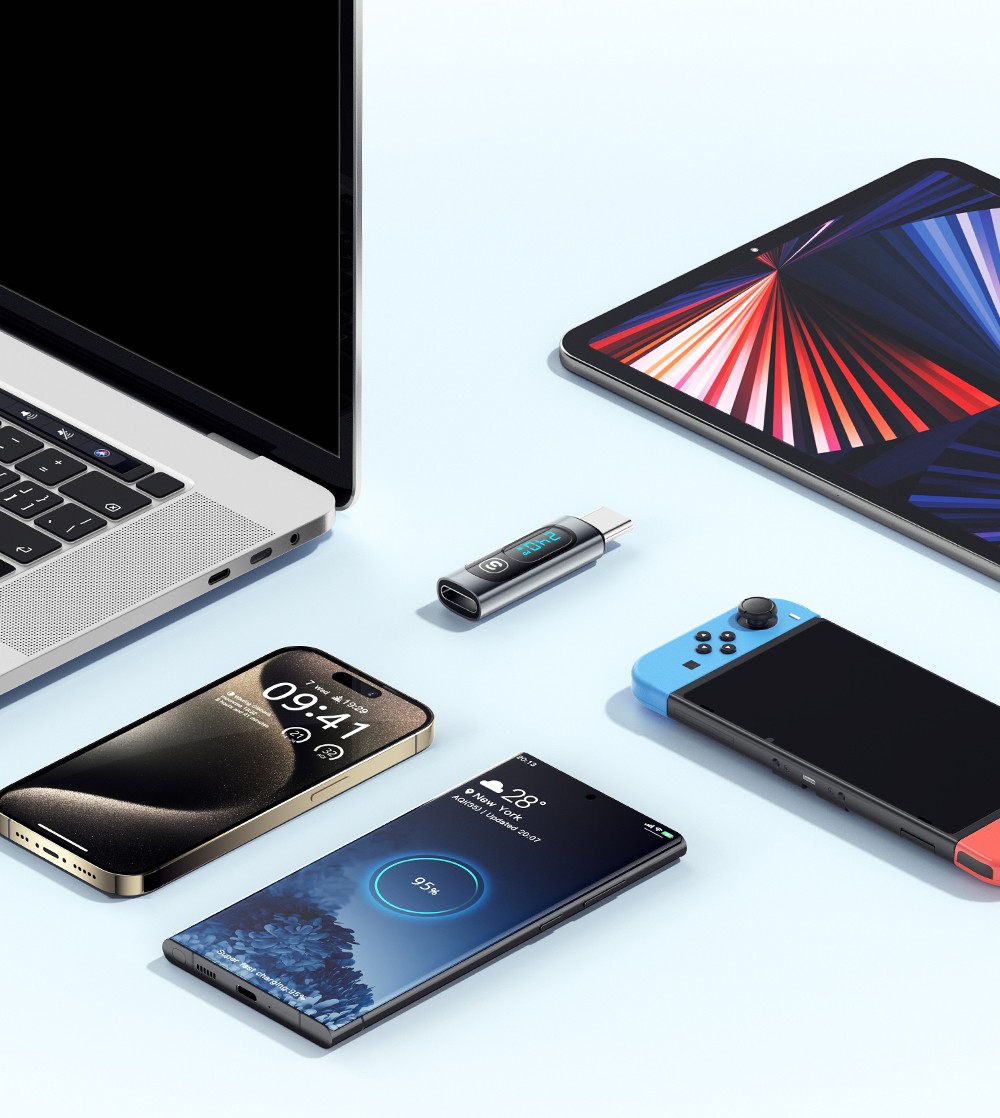 Essager 240W OTG Adapter, USB 3.0 2.0 480Mbps, Type C to Type C Digital Display, for iPhone 15 Max iPad Macbook Samsung