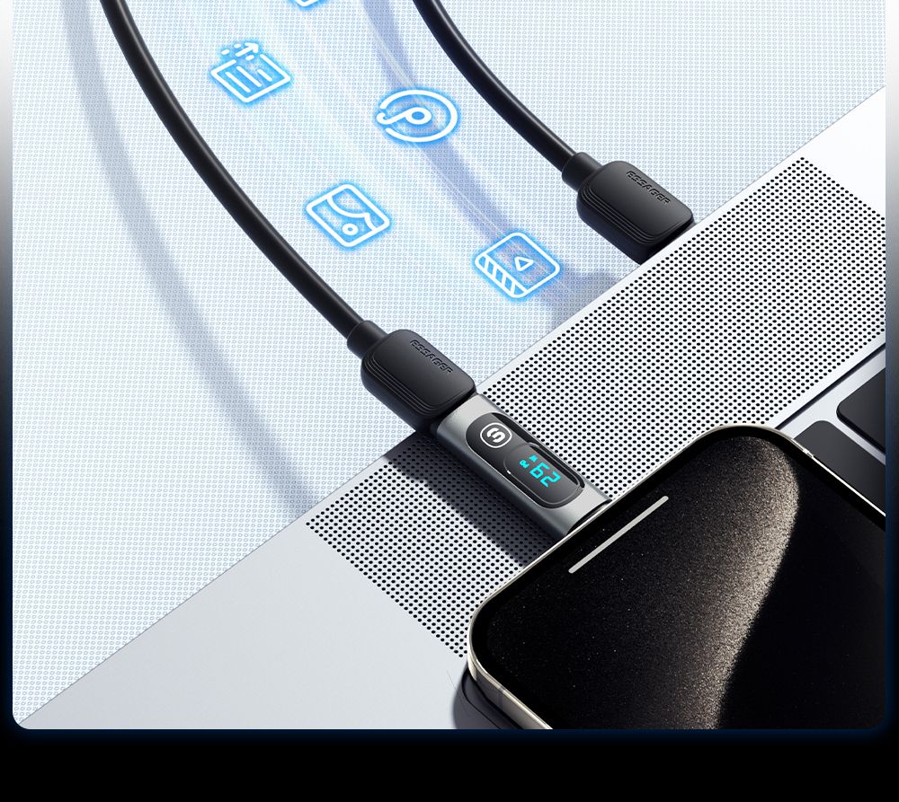 Essager 240W OTG Adapter, USB 3.0 2.0 480Mbps, Type C to Type C Digital Display, for iPhone 15 Max iPad Macbook Samsung