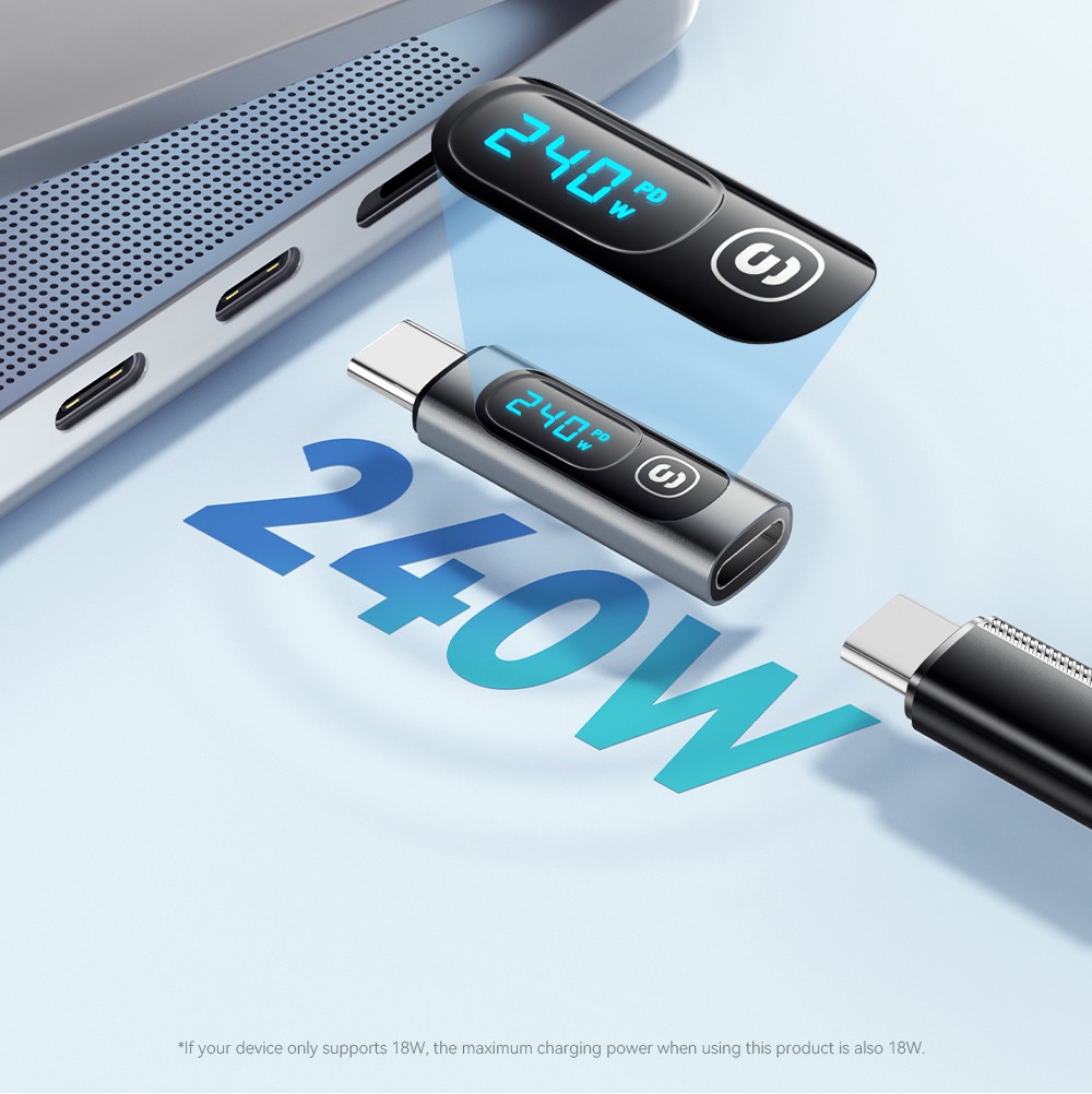 Essager 240W OTG Adapter, USB 3.0 2.0 480Mbps, Type C to Type C Digital Display, for iPhone 15 Max iPad Macbook Samsung