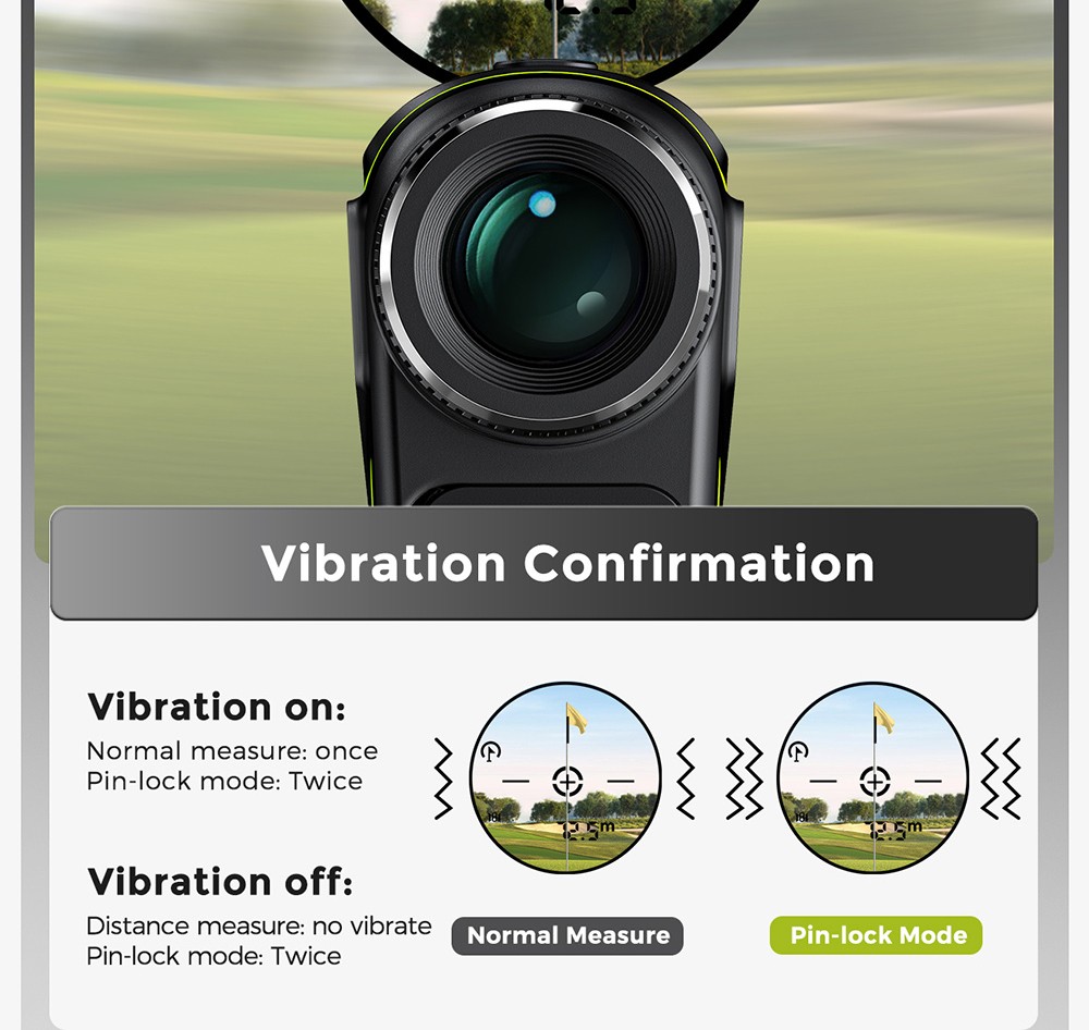 FOSSiBOT C1000 Golf Rangefinder, 1000m Max Measurement Range, 0.06s Measurement Speed, OLED Display, 6.5X Magnification, IP54 Waterproof, 5 Modes