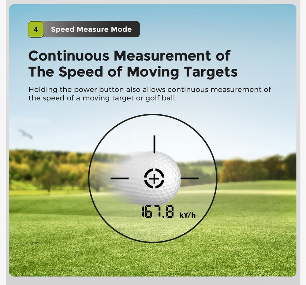 FOSSiBOT C1000 Golf Rangefinder, 1000m Max Measurement Range, 0.06s Measurement Speed, OLED Display, 6.5X Magnification, IP54 Waterproof, 5 Modes