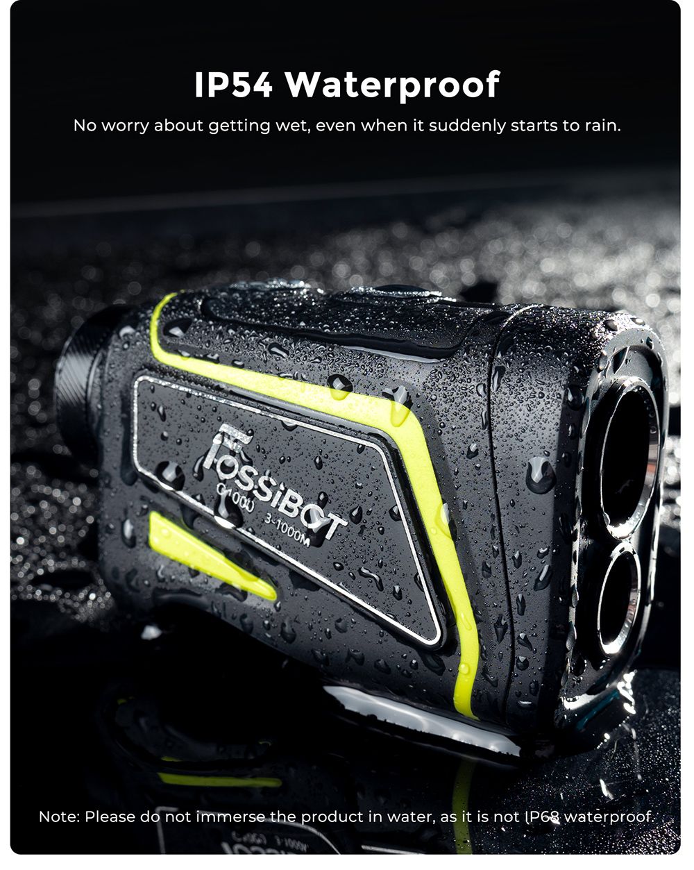 FOSSiBOT C1000 Golf Rangefinder, 1000m Max Measurement Range, 0.06s Measurement Speed, OLED Display, 6.5X Magnification, IP54 Waterproof, 5 Modes