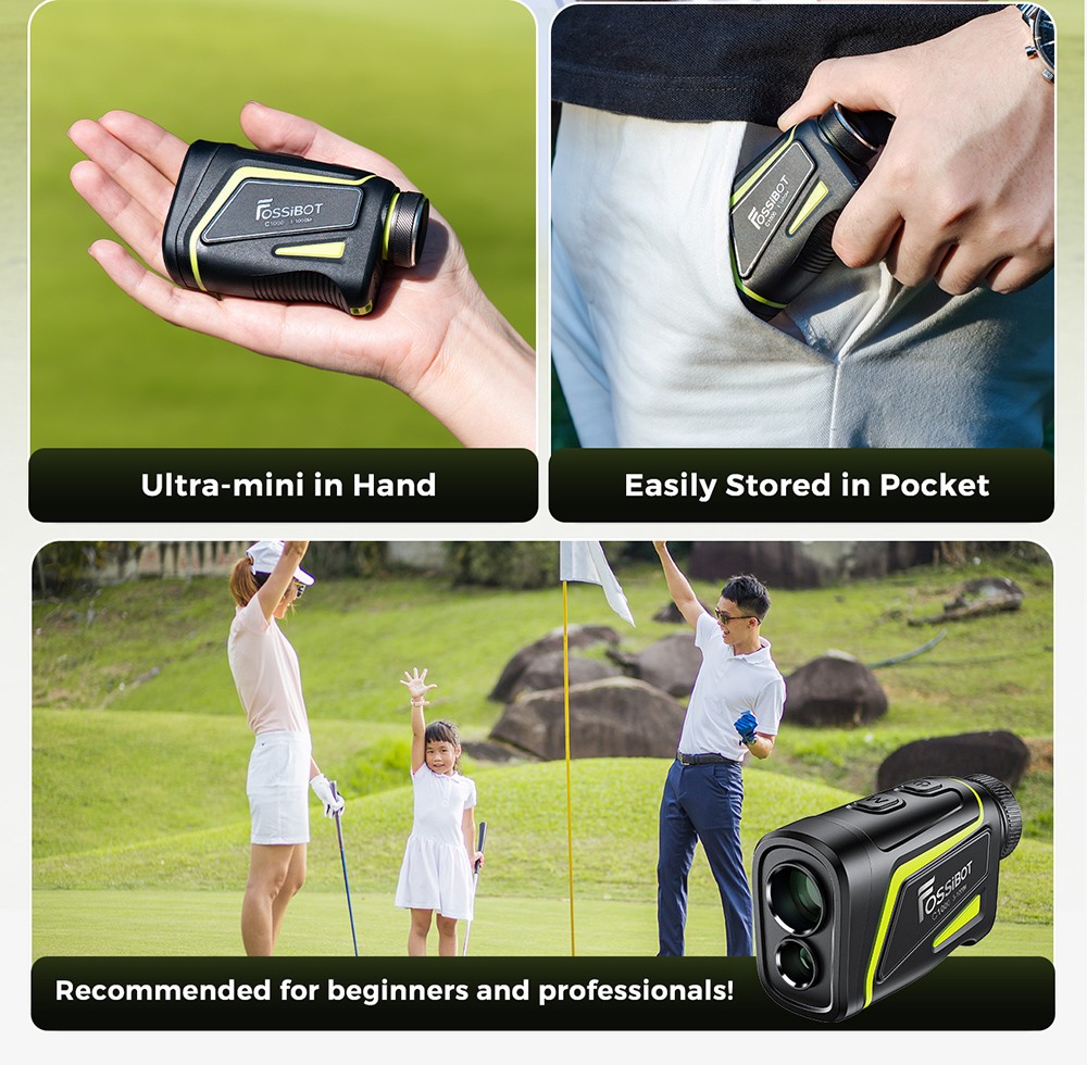 FOSSiBOT C1000 Golf Rangefinder, 1000m Max Measurement Range, 0.06s Measurement Speed, OLED Display, 6.5X Magnification, IP54 Waterproof, 5 Modes
