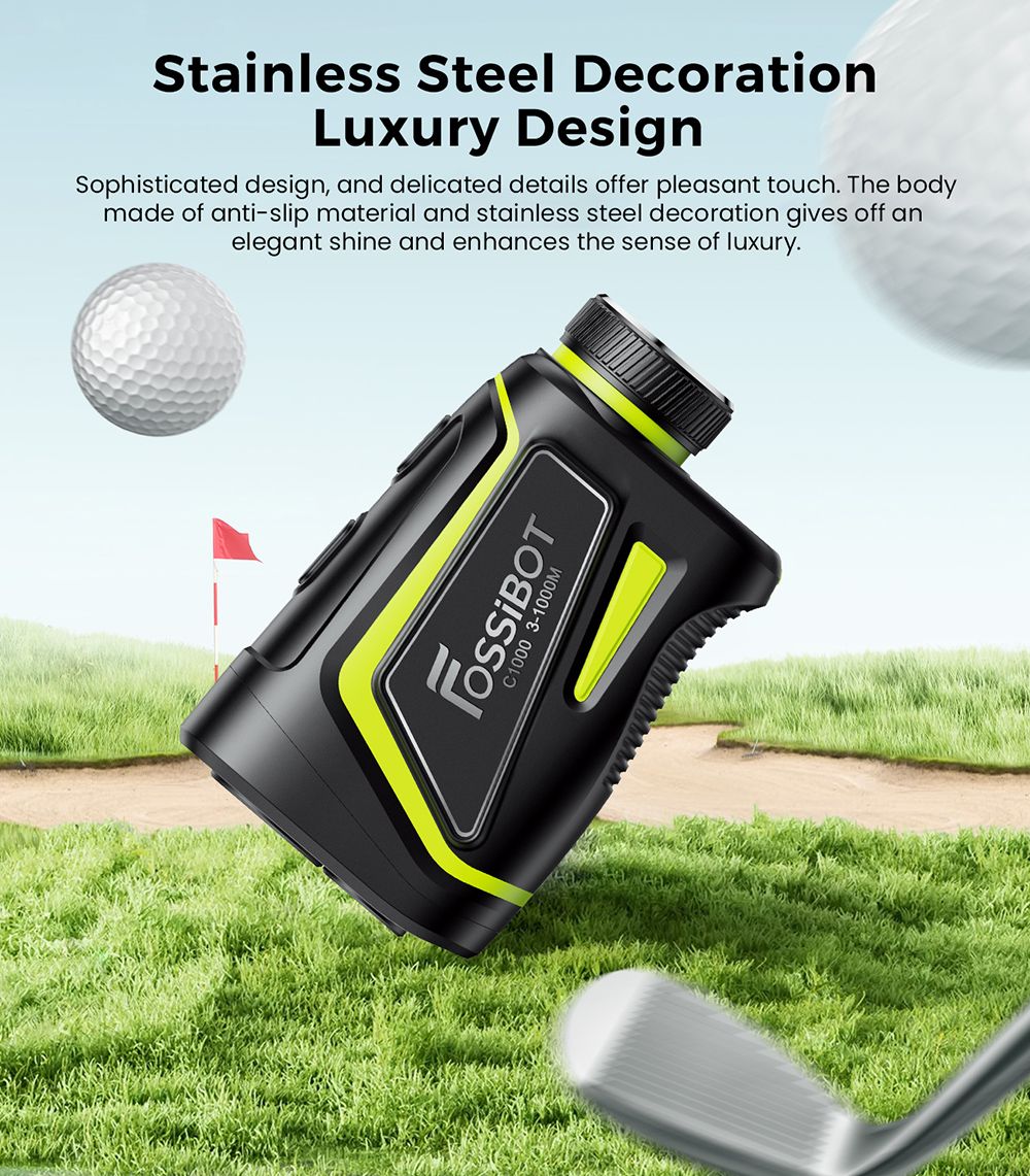 FOSSiBOT C1000 Golf Rangefinder, 1000m Max Measurement Range, 0.06s Measurement Speed, OLED Display, 6.5X Magnification, IP54 Waterproof, 5 Modes