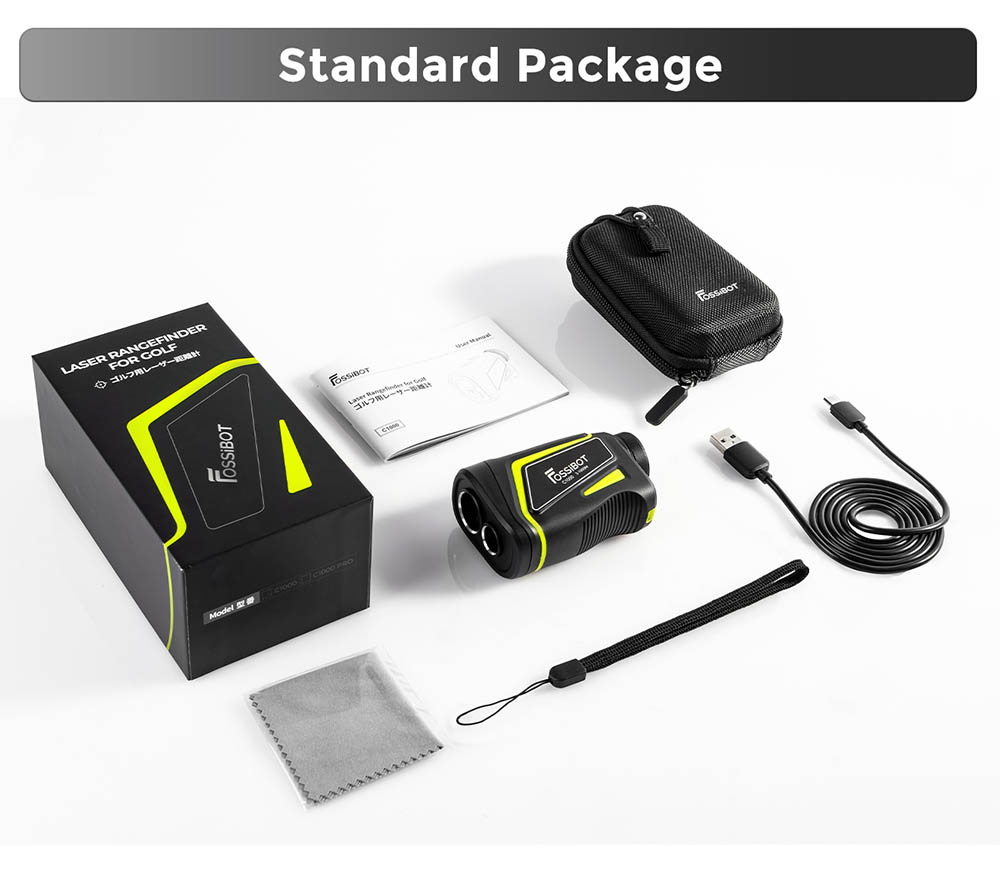 FOSSiBOT C1000 Golf Rangefinder, 1000m Max Measurement Range, 0.06s Measurement Speed, OLED Display, 6.5X Magnification, IP54 Waterproof, 5 Modes