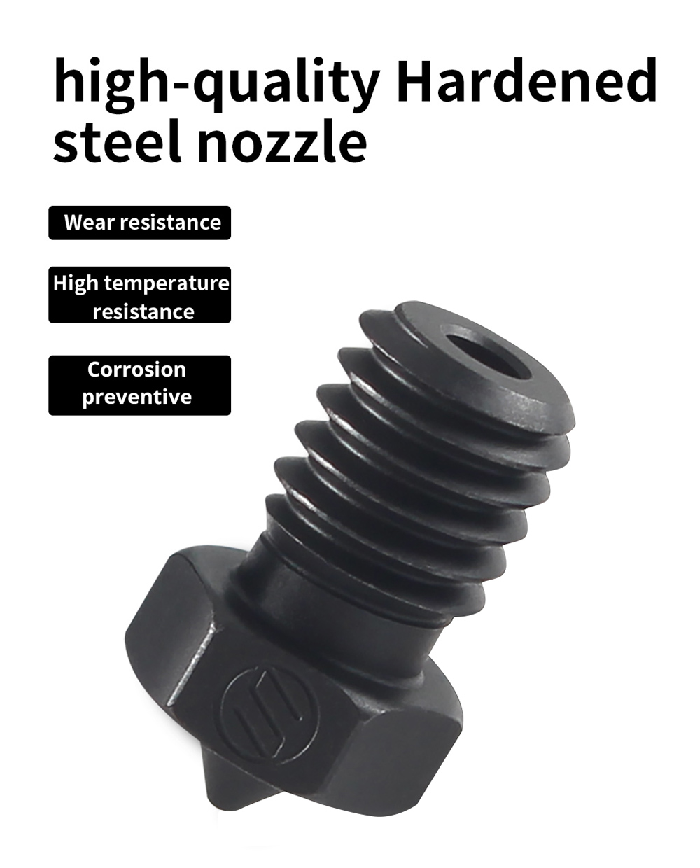 FYSETC E3D V6 0.4mm Tungsten Carbide Nozzle for VORON2.4/Trident/MK3S Printer