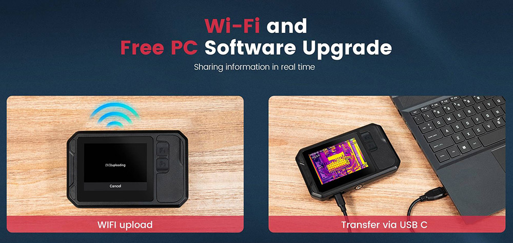 KAIWEETS KTI-K01 Thermal Imaging Camera, with Wi-Fi 3.5inch Touch-Screen, 256x192 Resolution, -4°F to 1022°F, 2100mAh Battery, IP54 Waterproof, Auto Power Off