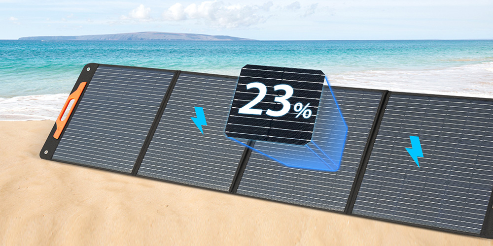 Oscal PM200 200W Foldable Solar Panel, Adjustable Kickstand, ≥22% Solar Conversion Efficiency, ETFE Material