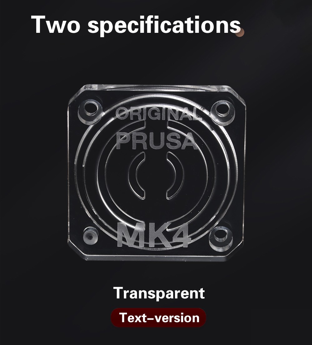 Trianglelab Transparent Gearbox Cover for Prusa MK4 - Text Version