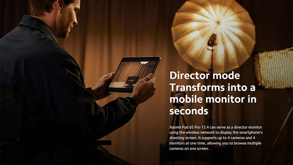 Xiaomi Pad 6S Pro 12.4'' Tablet, 3048*2032 144Hz LCD Screen, Snapdragon 8 Gen 2 CPU, 16GB RAM 1TB ROM, WiFi 7 Bluetooth 5.3, 50MP Main Camera + 32MP Front Camera, 10000mAh Battery, Supports NFC Tag - Blue, Chinese Version