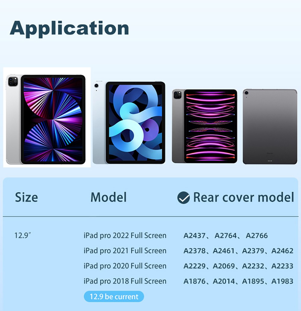 Wireless Bluetooth 5.3 Keyboard for 11'' iPad Pro and 10.9'' iPad Air 5/4 with USB-C Charging - White