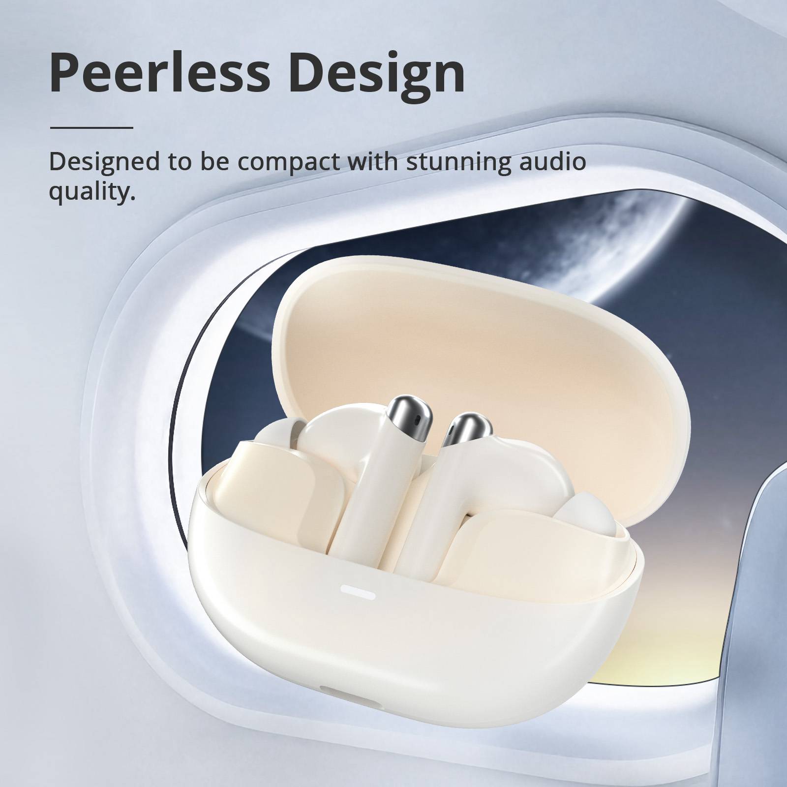 Tronsmart Sounfii R4 TWS ENC Call Noise Reduction Earbuds - Beige