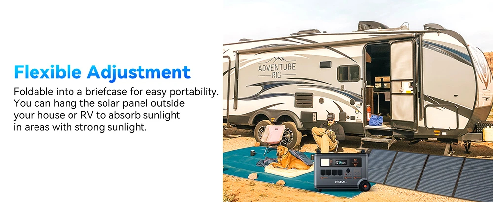 Blackview Oscal PowerMax 3600 Rugged Power Station + Blackview Oscal PM200 200W Solar Panel, 3600Wh to 57600Wh LiFePO4 Battery, 14 Outlets, 5 LED Light Modes, Morse Code Signal