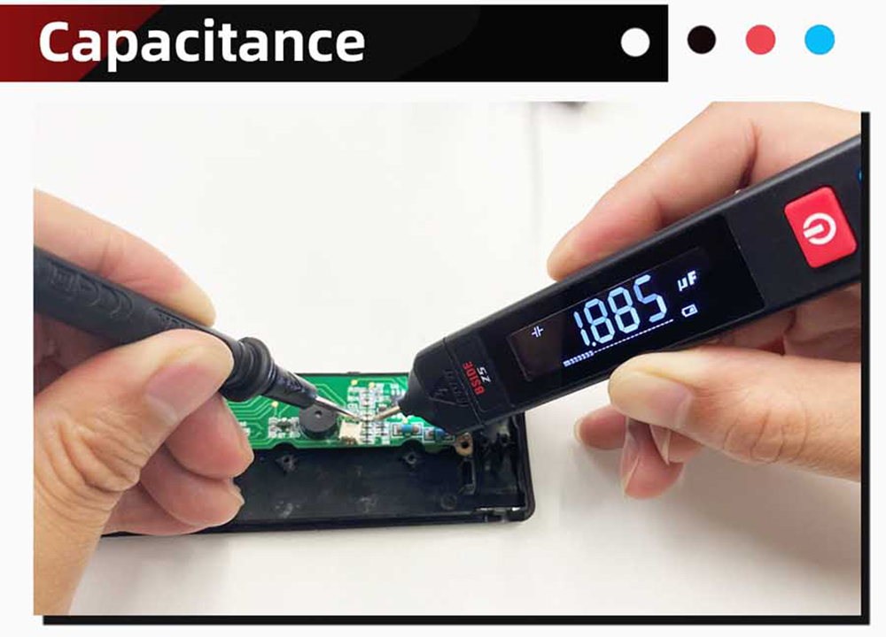 BSIDE Z5 Digital Multimeter, Smart Pen Type, EBTN LCD Screen, Voltage Detector, DC AC Capacitance Ohm NCV Hz Diode Continuity Tester - with Storage Bag