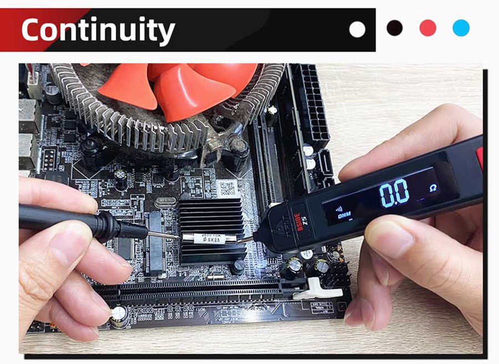 BSIDE Z5 Digital Multimeter, Smart Pen Type, EBTN LCD Screen, Voltage Detector, DC AC Capacitance Ohm NCV Hz Diode Continuity Tester - with Storage Bag