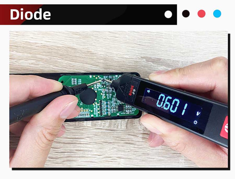 BSIDE Z5 Digital Multimeter, Smart Pen Type, EBTN LCD Screen, Voltage Detector, DC AC Capacitance Ohm NCV Hz Diode Continuity Tester - with Storage Bag