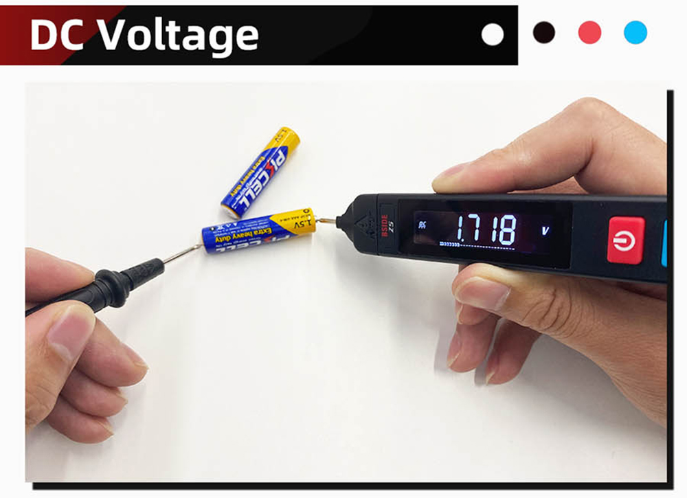 BSIDE Z5 Digital Multimeter, Smart Pen Type, EBTN LCD Screen, Voltage Detector, DC AC Capacitance Ohm NCV Hz Diode Continuity Tester - with Storage Bag