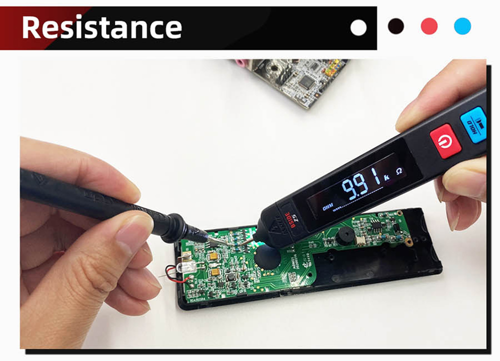 BSIDE Z5 Digital Multimeter, Smart Pen Type, EBTN LCD Screen, Voltage Detector, DC AC Capacitance Ohm NCV Hz Diode Continuity Tester - with Storage Bag