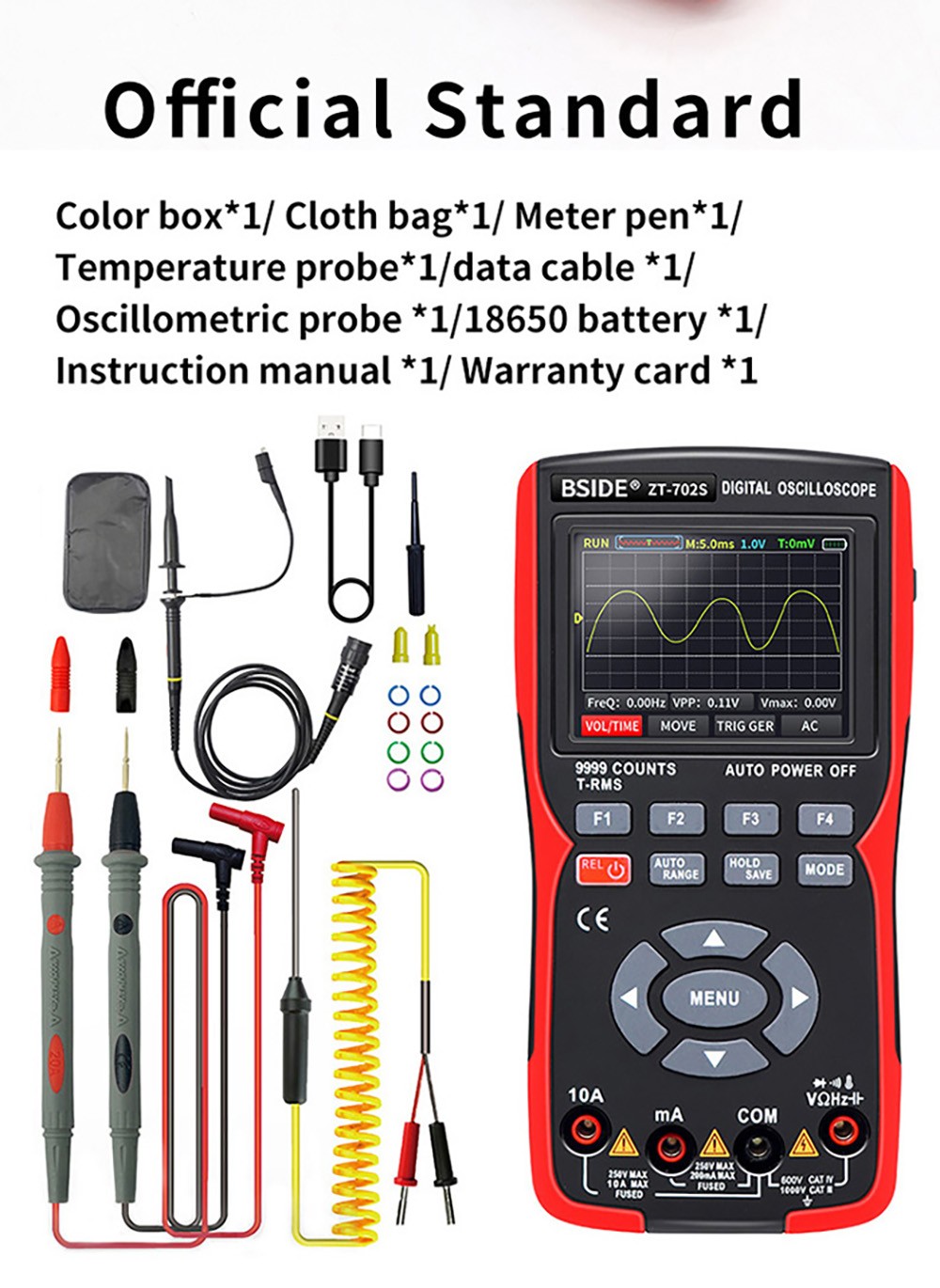 BSIDE ZT702S Digital Multimeter