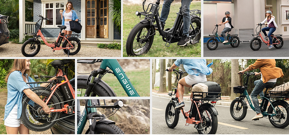 ENGWE L20 2.0 Electric Bike, 20*3.0-inch Tires, 750W Hub Motor, 52V 13Ah Battery, 28mph Max Speed, 84miles Range, Mechanical Disc Brake, Shimano 7 Speed - Black