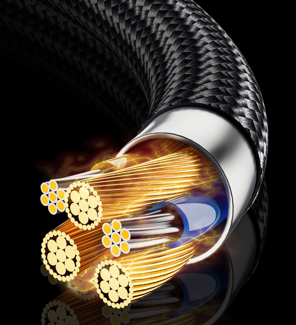 ESSAGER 100W 7A USB-A to Type-C Charging Cable, Elbow Design, Digital Display, USB2.0 480Mbps - 1m