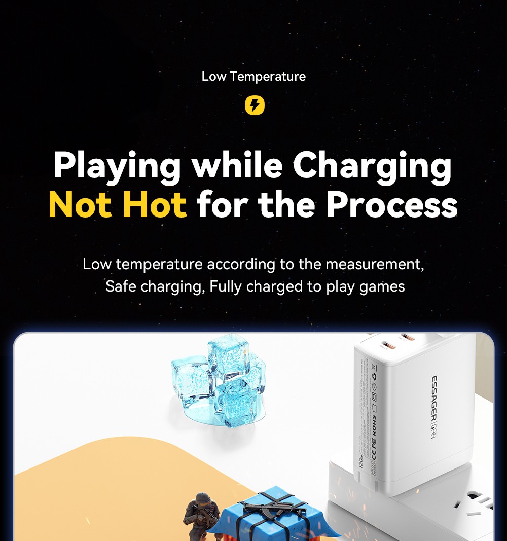 ESSAGER 100W 7A USB-A to Type-C Charging Cable, Elbow Design, Digital Display, USB2.0 480Mbps - 2m