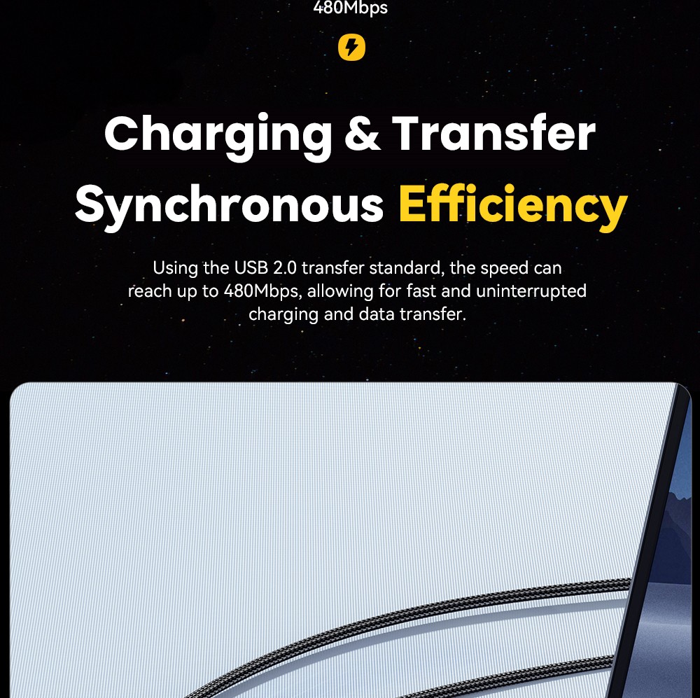 ESSAGER 100W 7A USB-A to Type-C Charging Cable, Elbow Design, Digital Display, USB2.0 480Mbps - 2m