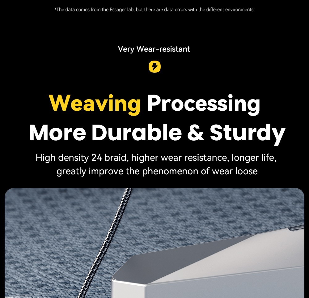 ESSAGER 100W 7A USB-A to Type-C Charging Cable, Elbow Design, Digital Display, USB2.0 480Mbps - 2m