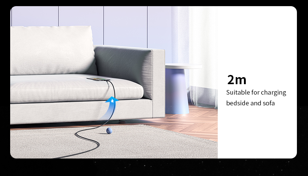 ESSAGER 100W 7A USB-A to Type-C Charging Cable, Elbow Design, Digital Display, USB2.0 480Mbps - 2m