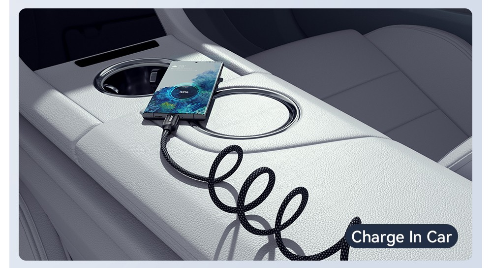 ESSAGER 100W 7A USB-A to Type-C Charging Cable, USB2.0 480Mbps, Magnetic Adsorption, Flexible Adjustment, E-Marker Chip, 1m