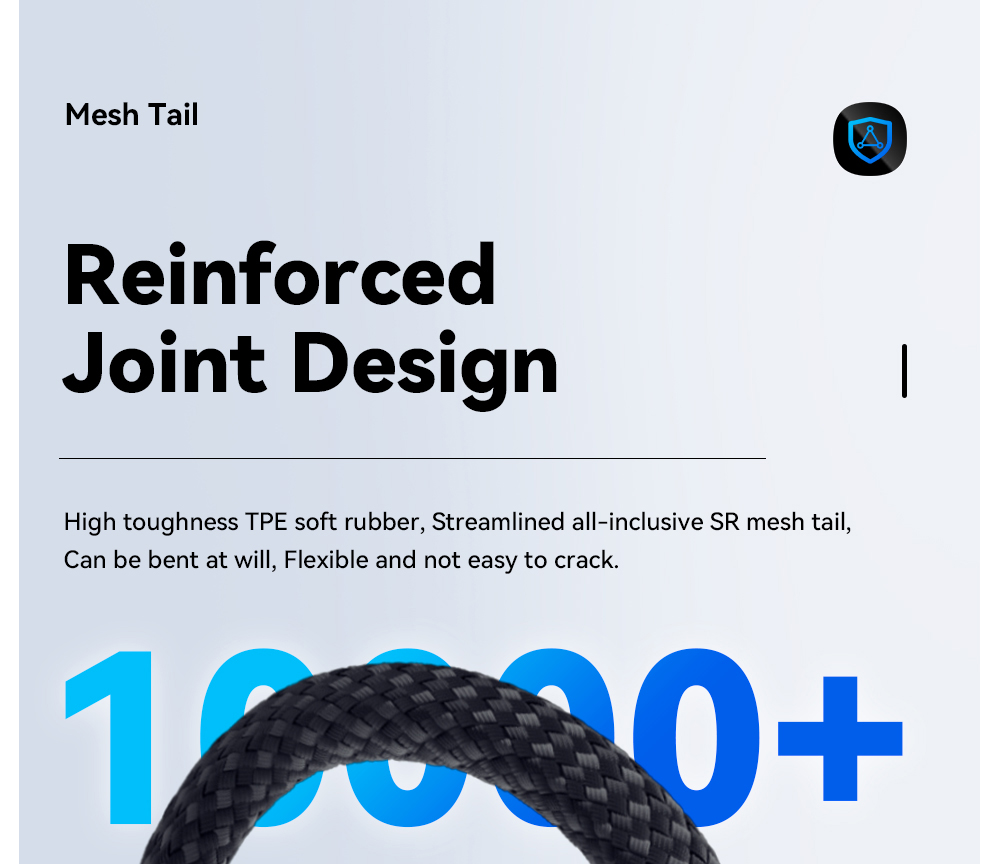 ESSAGER 100W 7A USB-A to Type-C Charging Cable, USB2.0 480Mbps, Magnetic Adsorption, Flexible Adjustment, E-Marker Chip, 1m