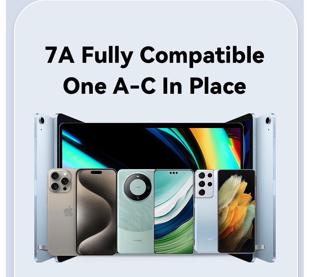 ESSAGER 100W 7A USB-A to Type-C Charging Cable, USB2.0 480Mbps, Magnetic Adsorption, Flexible Adjustment, E-Marker Chip, 1m