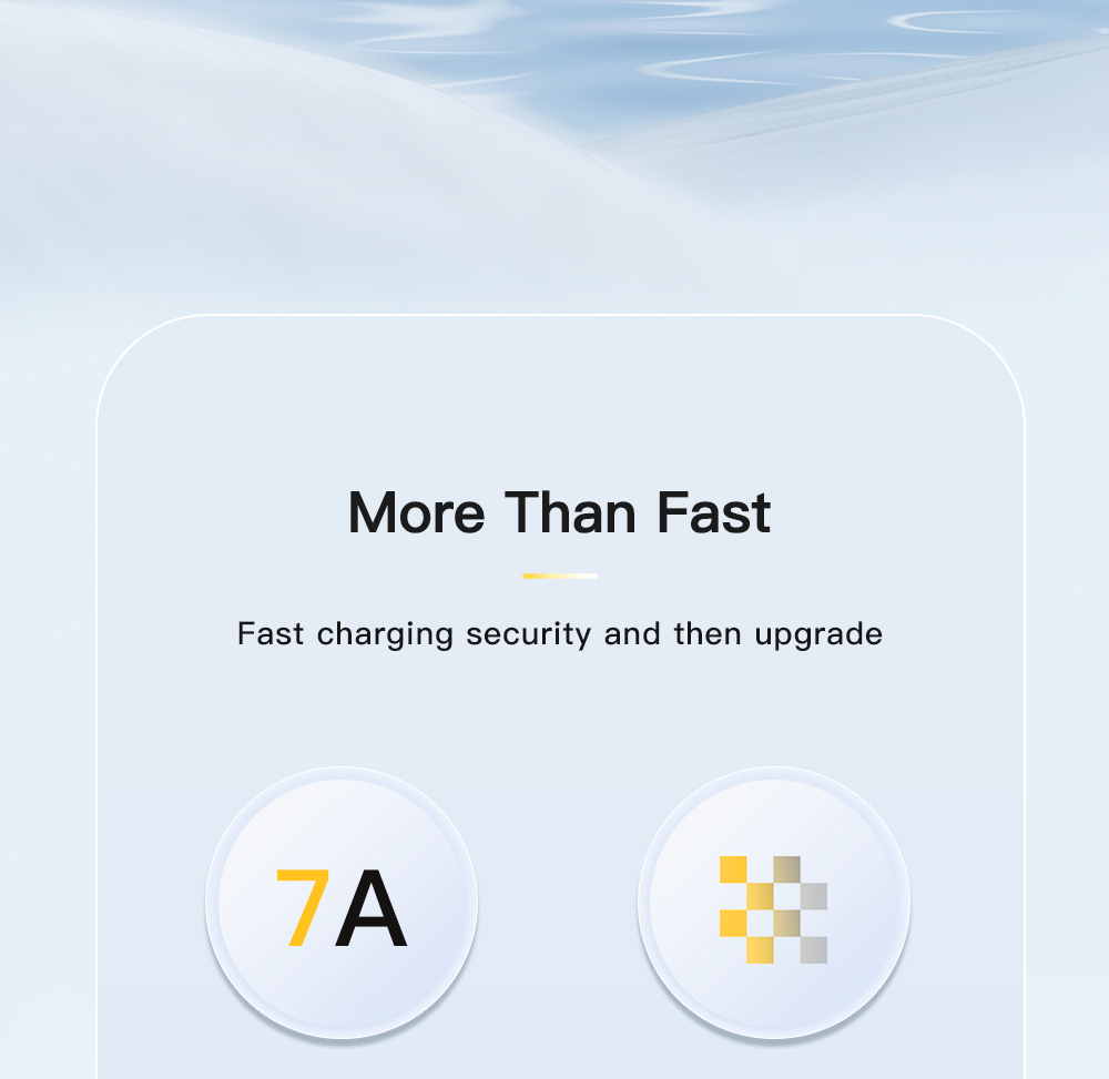 ESSAGER 100W 7A USB-A to Type-C Charging Cable, with Transparent Technology, LED Light, for Samsung, Oppo, Vivo - Blue