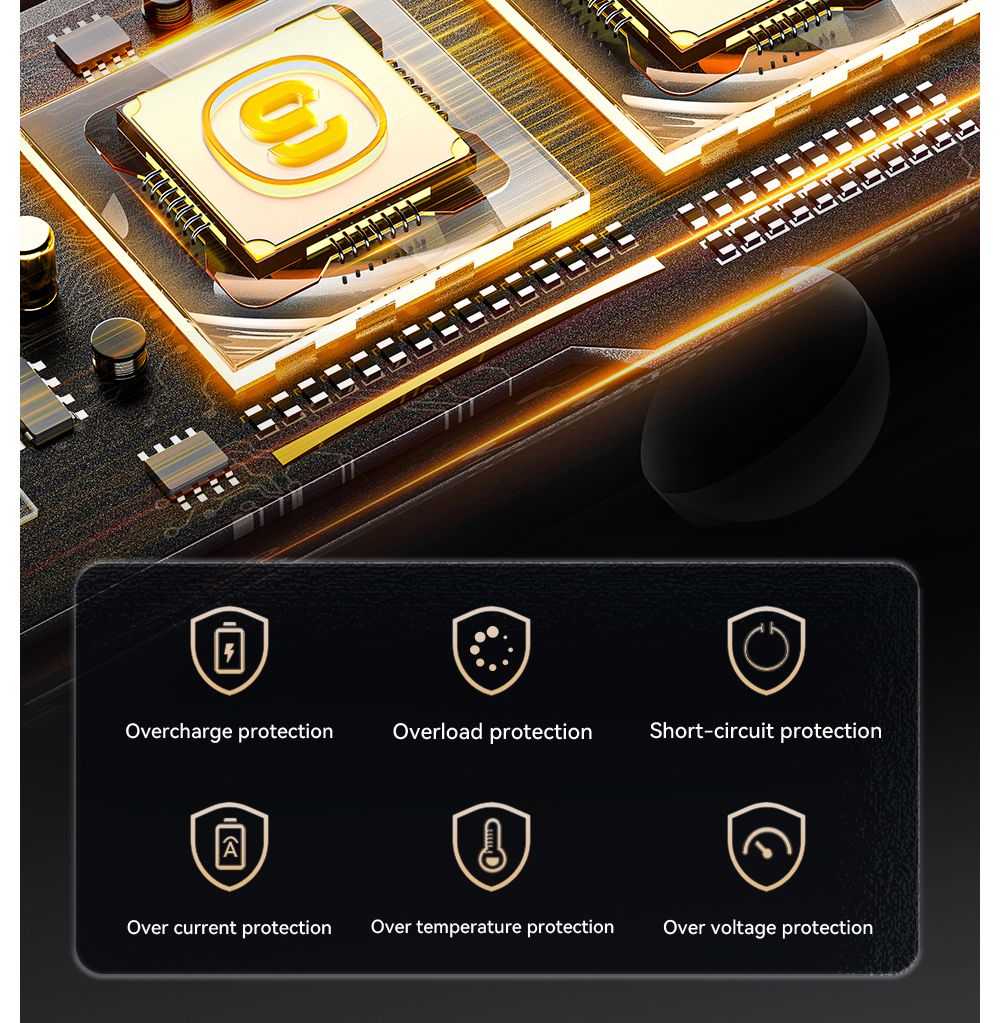 ESSAGER 120W Car Charger, USB-A+Type-C, Digital Display, Smart Chip, Shrapnel Design - Black