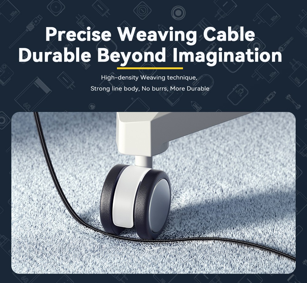 ESSAGER 240W 5A Type C to Type C Charging Cable, USB2.0 480Mbps, Digital Display, Support PD3.1 - 1m