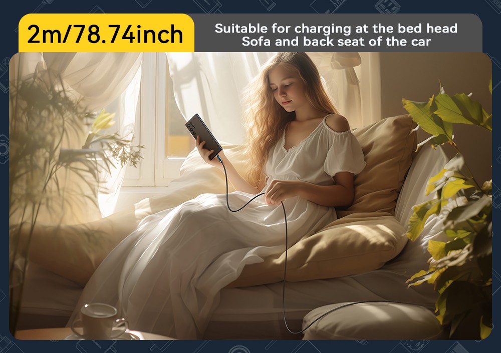 ESSAGER 240W 5A Type C to Type C Charging Cable, USB2.0 480Mbps, Digital Display, Support PD3.1 - 1m