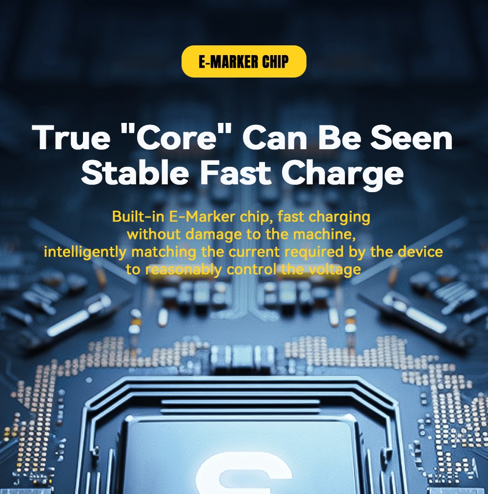 ESSAGER 240W 5A Type C to Type C Charging Cable, USB2.0 480Mbps, Digital Display, Support PD3.1 - 1m