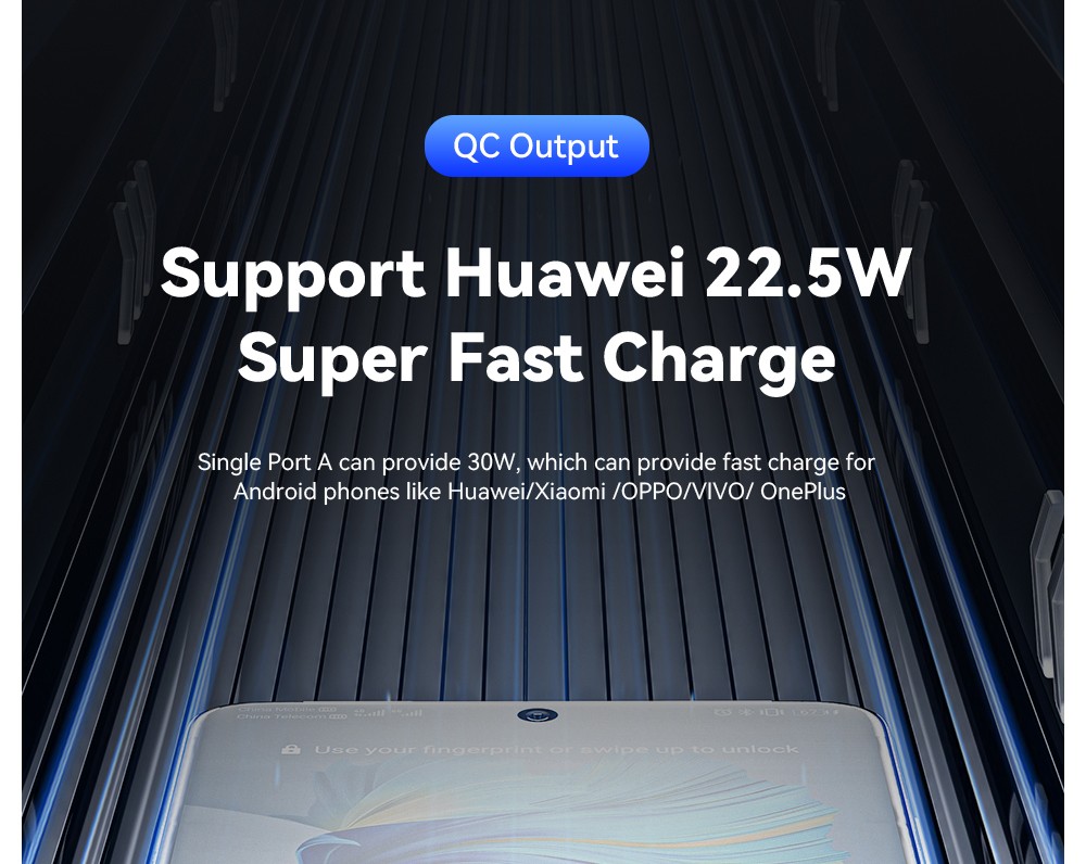 ESSAGER 30W Car Charger, USB-A+Type-C Dual Ports, PD Fast Charging, for 12-24V Vehicles - Black