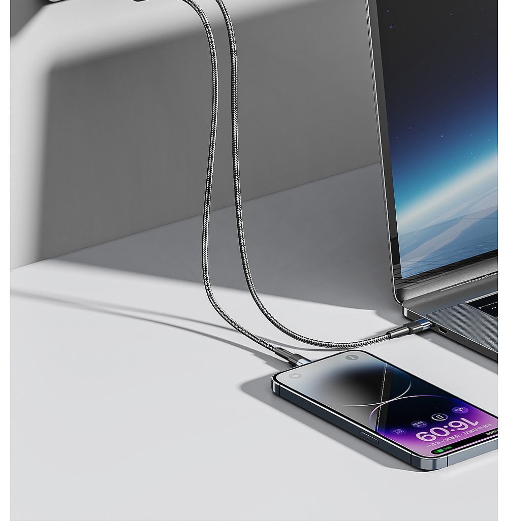 ESSAGER 33W GaN USB C Charger, 2 Ports, Digital Display, Fast Charging, Black - EU Plug