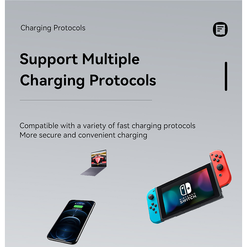 ESSAGER 33W GaN USB C Charger, 2 Ports, Digital Display, Fast Charging, White - EU Plug