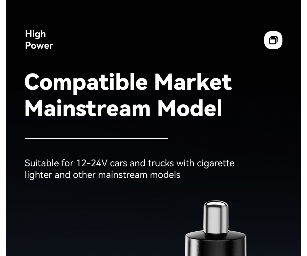 ESSAGER 54W Car Charger, USB-A+Type-C 2 Ports, PD Quick Charging, Ambient Light, Intelligent Chip - Black