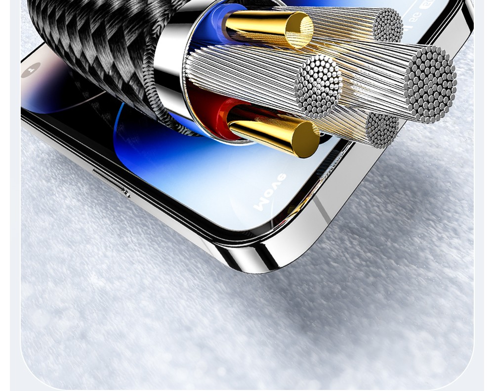 ESSAGER 65W 4 in 1 Charging Cable, USB-A/Type-C to Type-C/Lightning, 4 Charging Modes, 3A, USB2.0 480Mbps - Blue