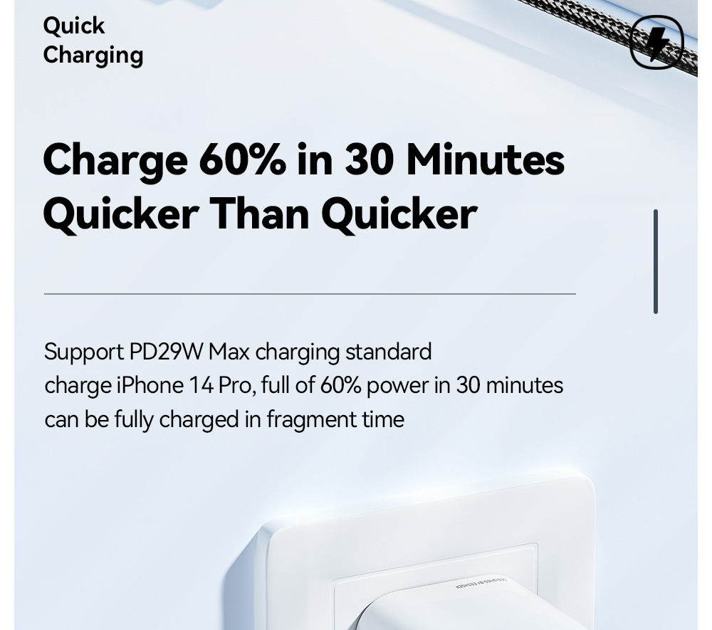 ESSAGER 65W 4 in 1 Charging Cable, USB-A/Type-C to Type-C/Lightning, 4 Charging Modes, 3A, USB2.0 480Mbps - Blue