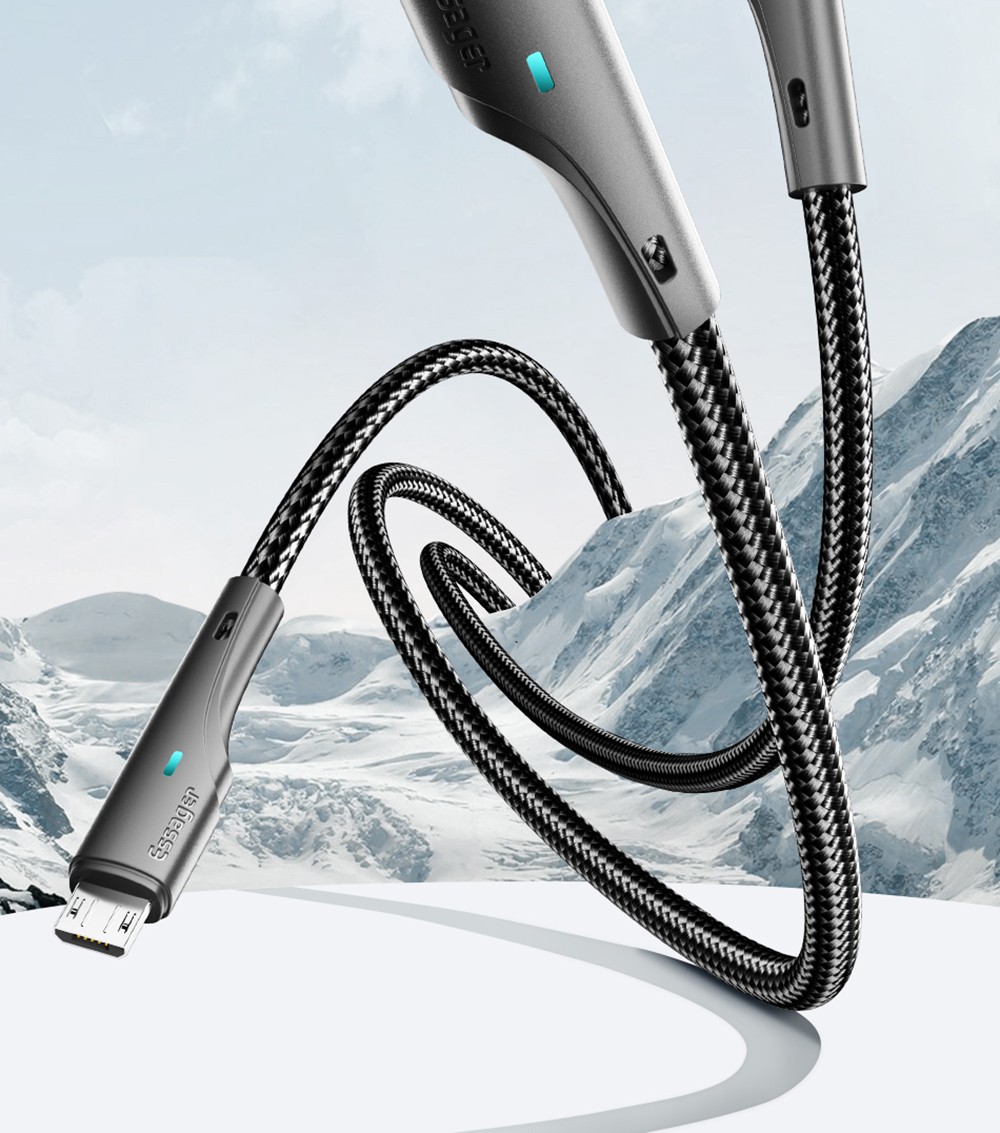 ESSAGER EXC3T-LS01-P 3 in 1 USB A to USB C Lightning Micro Charging Cable