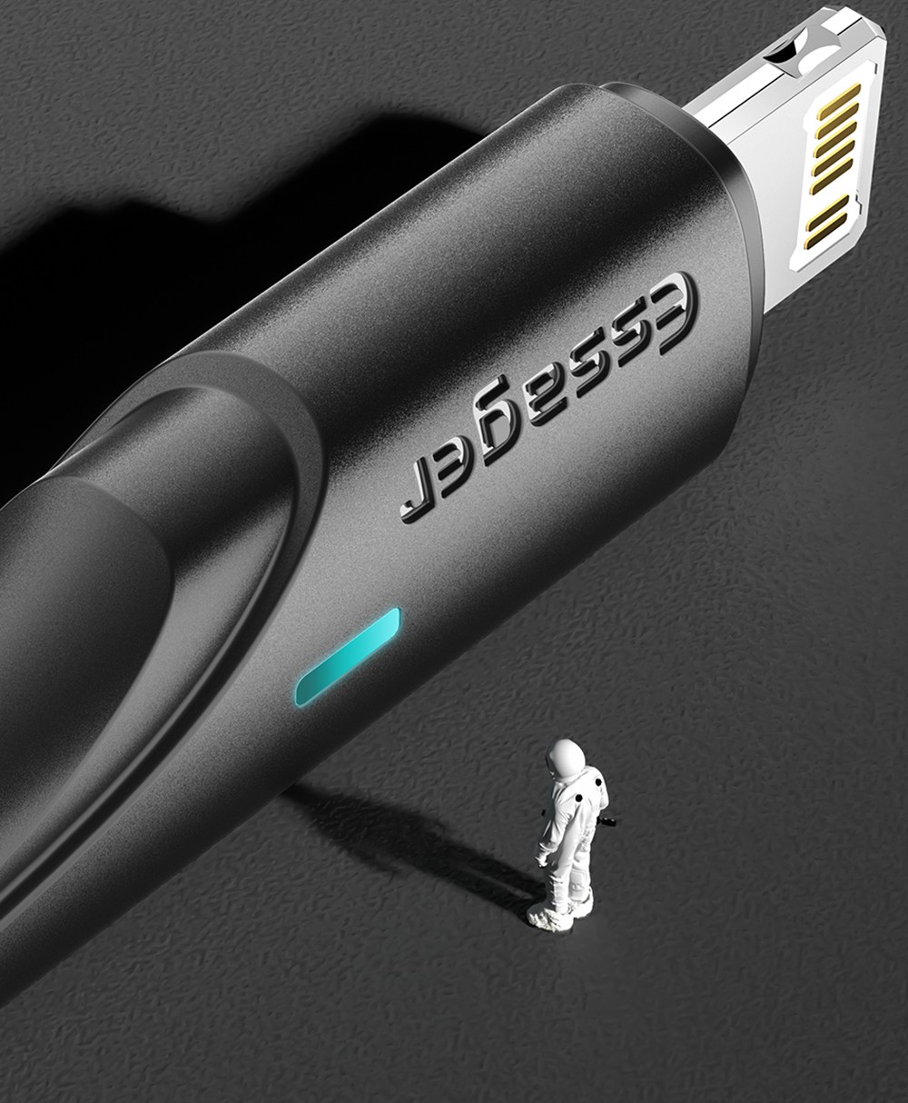 ESSAGER EXC3T-LS01-P 3 in 1 USB A to USB C Lightning Micro Charging Cable